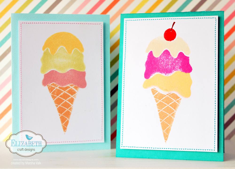 Diy Ice Cream Cone Foam Stamps Elizabeth Craft Designs
